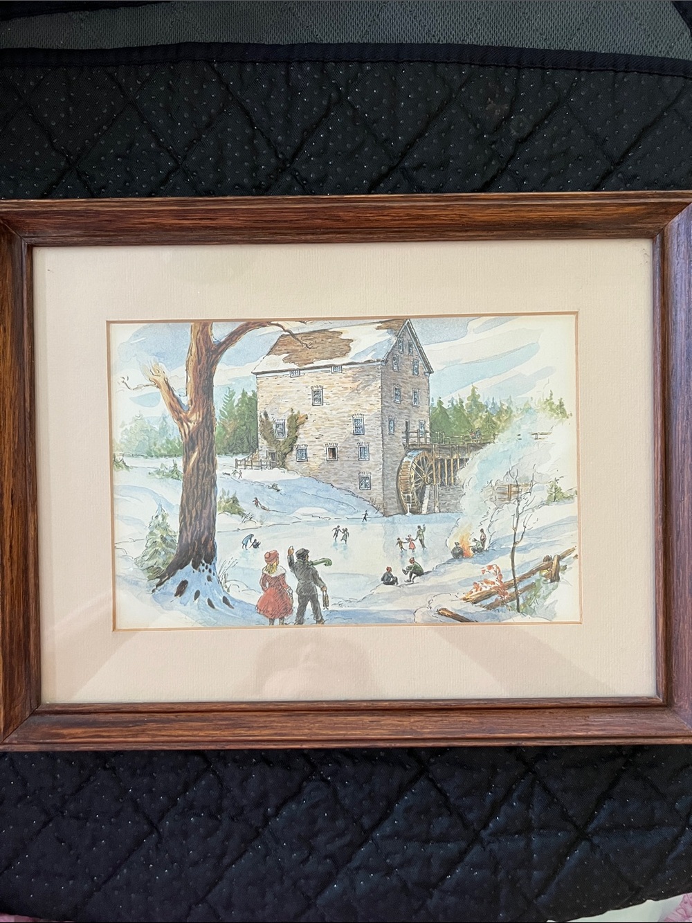 Vintage James Keirstead "Roblin's Mill" Framed Print Art